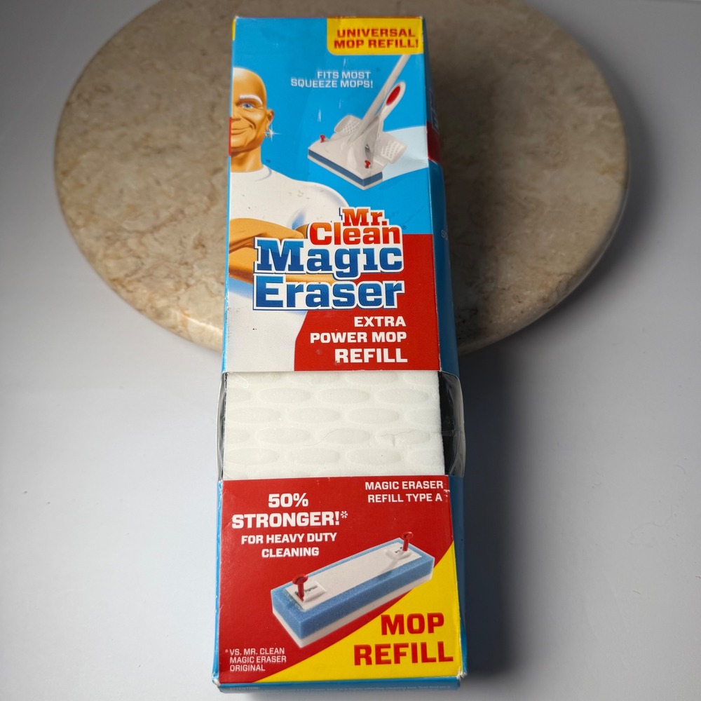Mr. Clean Magic Eraser Extra Power Mop Refill Type A White Universal Fit